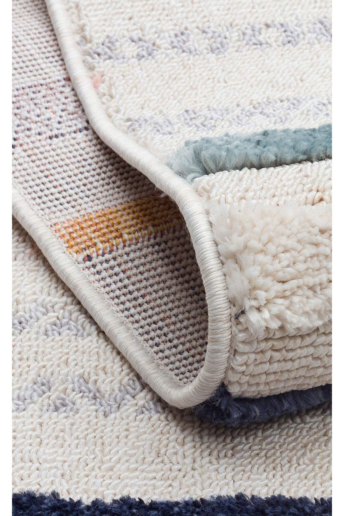 TRZ 01 MULTY - Hav Toz Vermez Yumuşak Dokulu Etnik Örgü Desenlere Sahip Modern İskindinav Halı