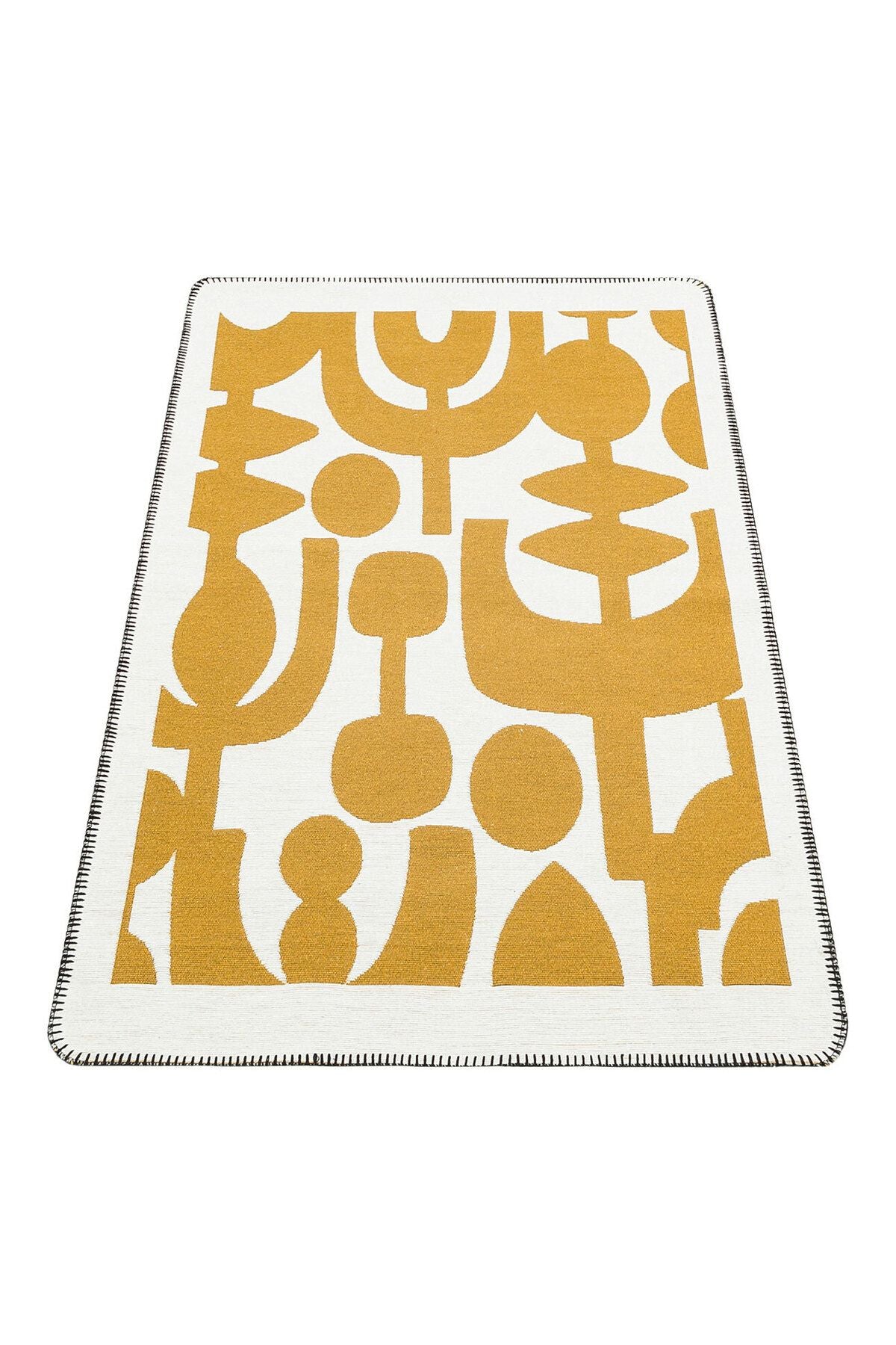 Yıkanabilir Kaymaz Tabanlı Modern Pamuk Kilim