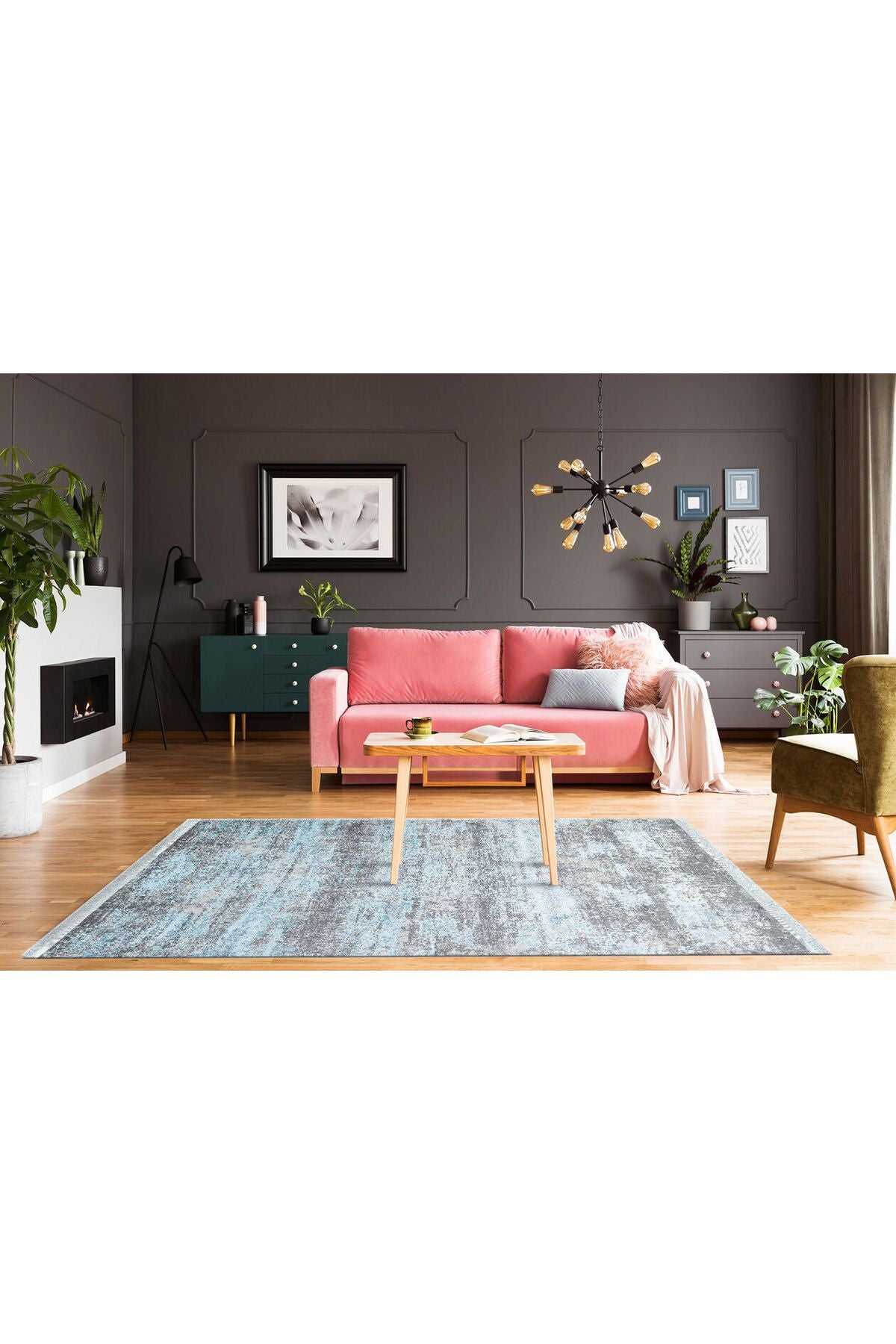 ST 01 AQUA XW - Hav Toz Vermez Yıkanabilir Kaymaz İnce Dokuma Modern Halı