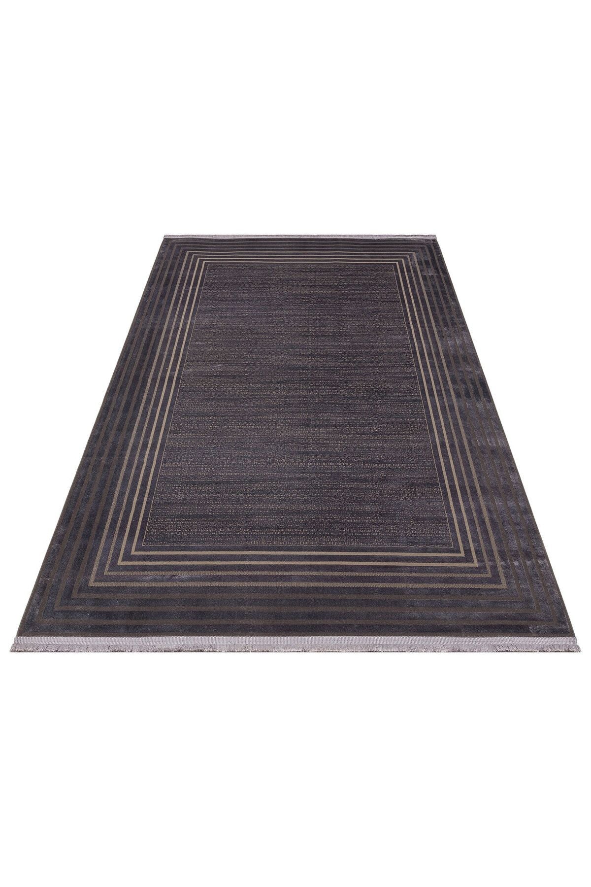 ANT 03 DARK GREY NW - Klasik ve Modern Desenli Sık Dokuma Makine Halısı