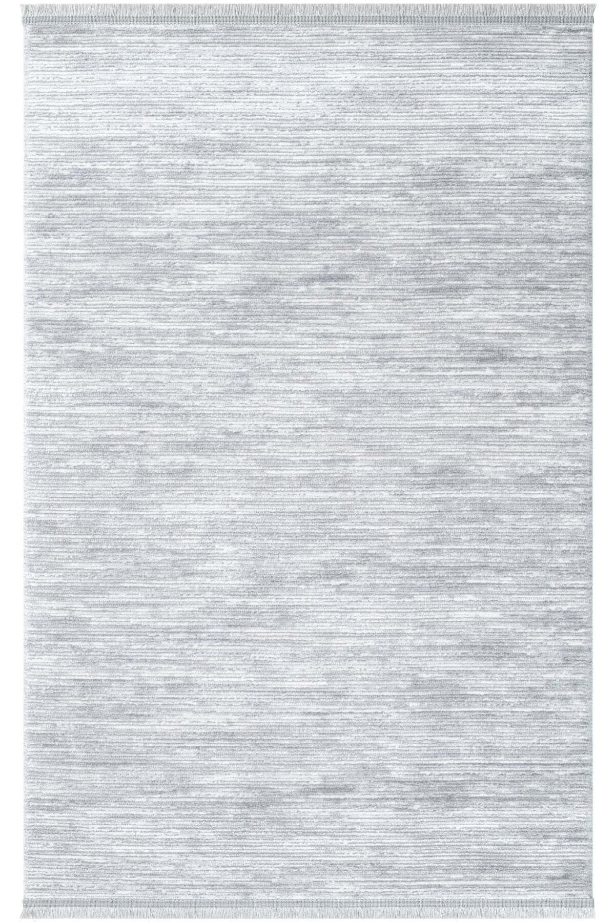 Nova 1123 Gri Yumuşak Ve Parlak Tuşeli Modern Kesme Halı