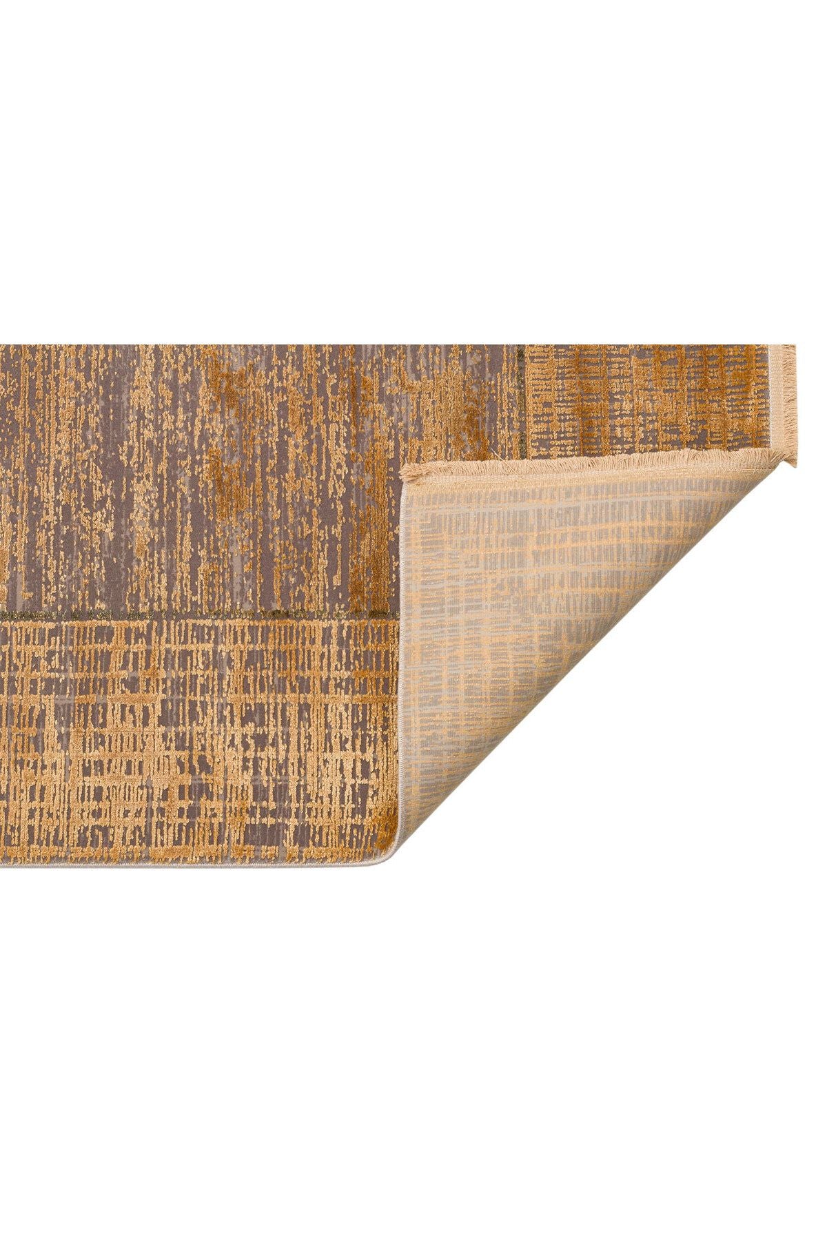 Ekohalı Fsd02 Antık Altın Overdyed Yüksek Alçak Dokulu Işıltılı Yüksek Kalite Sık Dokuma Modern Halı