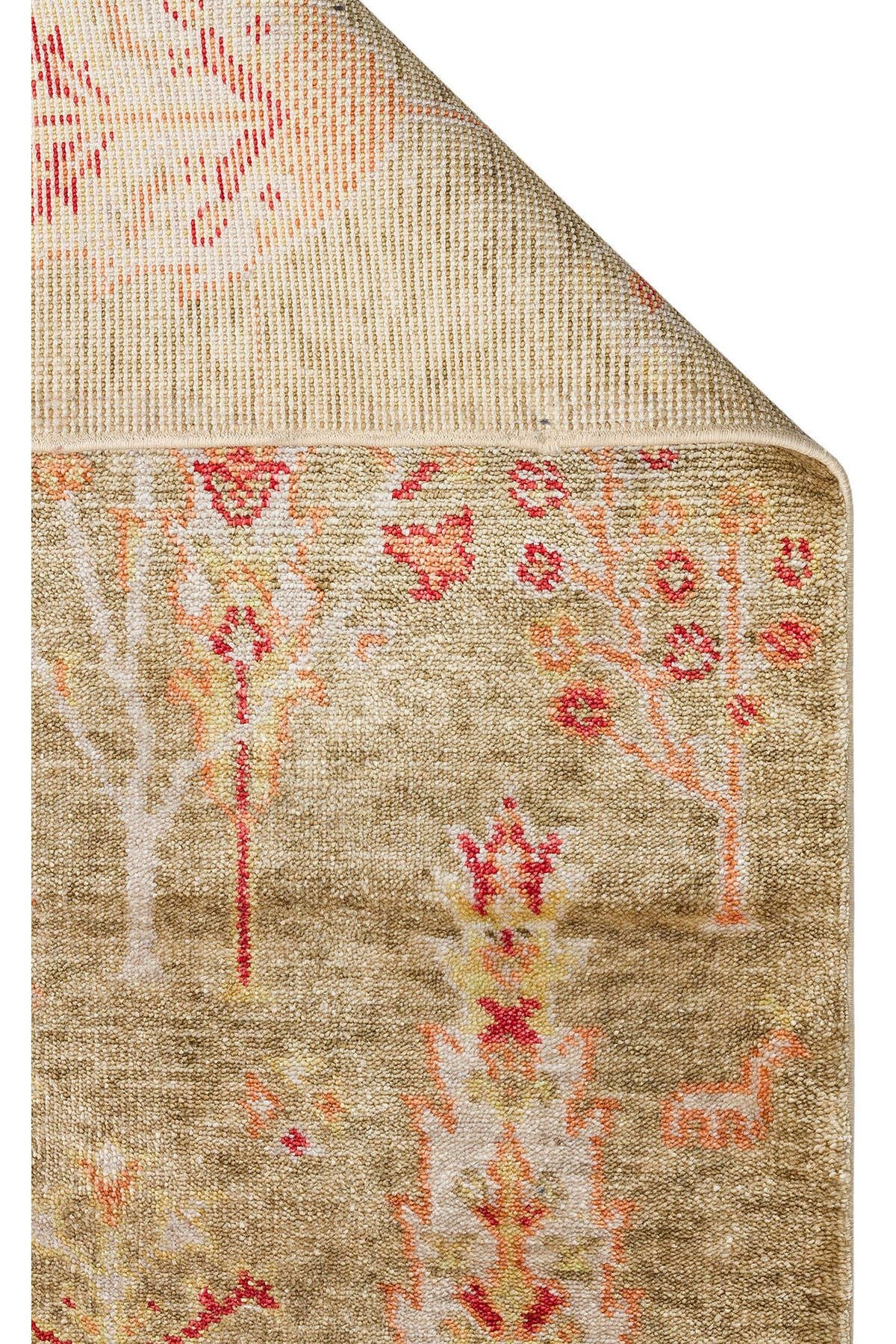 ZR 08 GREEN AUTUMN - Otantik Desenli El Emeği ile Özel Tezgahlarda Üretilen Modern Uşak Halısı