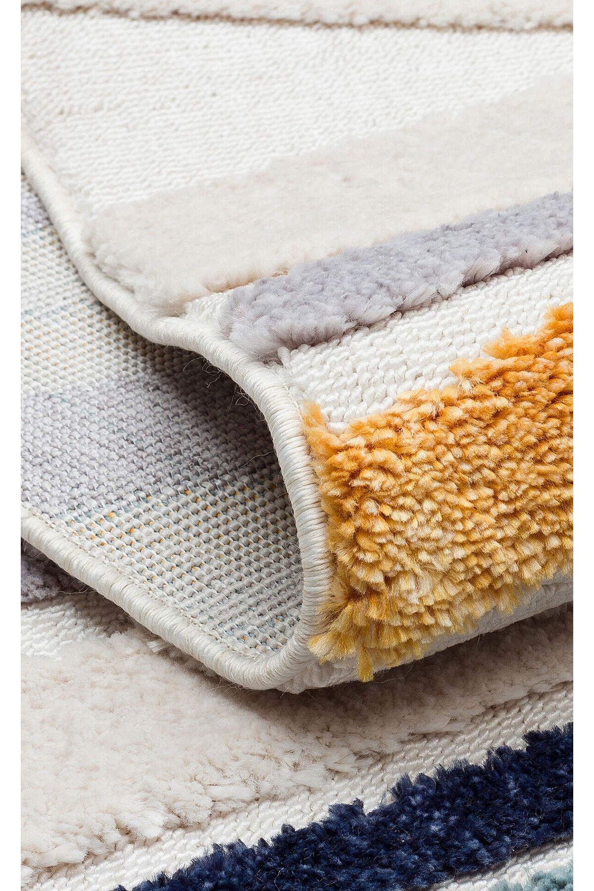 TRZ 05 MULTY - Hav Toz Vermez Yumuşak Dokulu Etnik Örgü Desenlere Sahip Modern İskindinav Halı