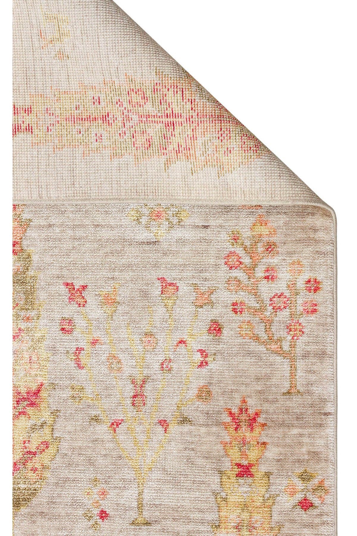 ZR 08 BEIGE AUTUMN - Otantik Desenli El Emeği ile Özel Tezgahlarda Üretilen Modern Uşak Halısı
