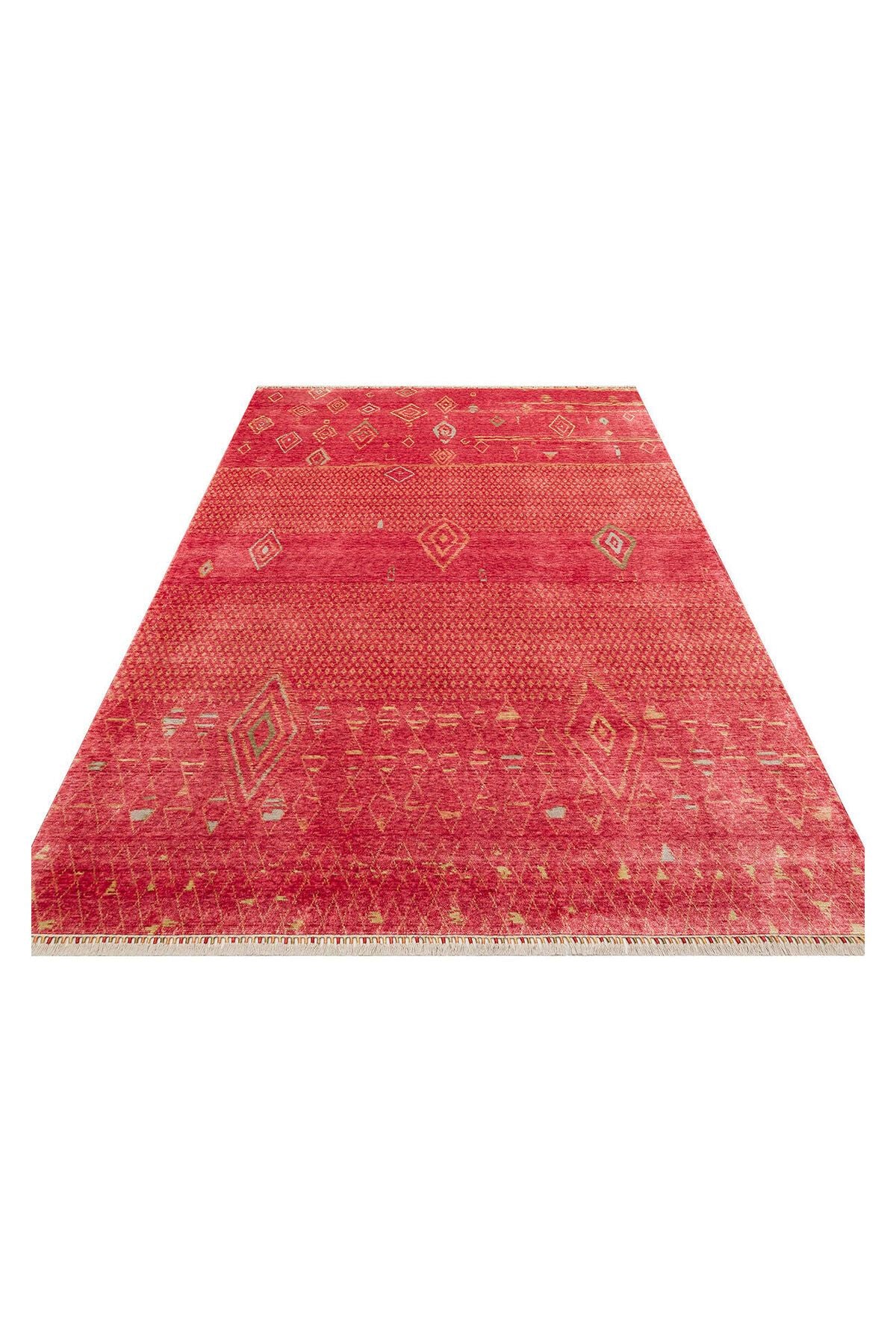 ZR 15 RED AUTUMN - Otantik Desenli El Emeği ile Özel Tezgahlarda Üretilen Modern Uşak Halısı