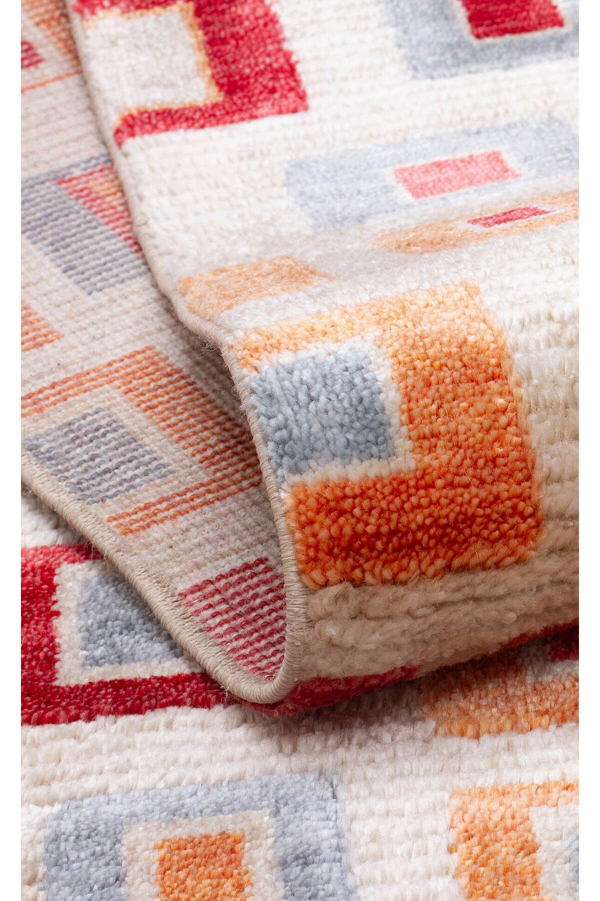 ZR 21 BEIGE MULTY - Otantik Desenli El Emeği ile Üretilen Modern Uşak Halısı