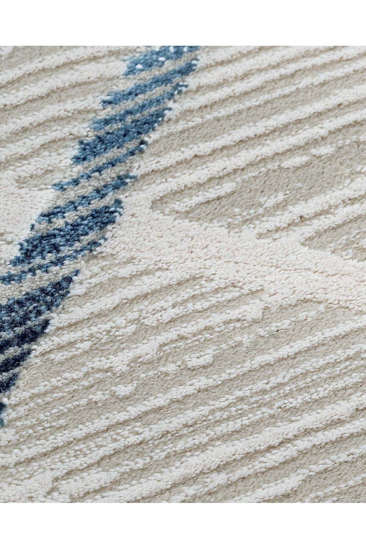 Moda 1097 Gri Geometrik Pamuk Makine Halısı