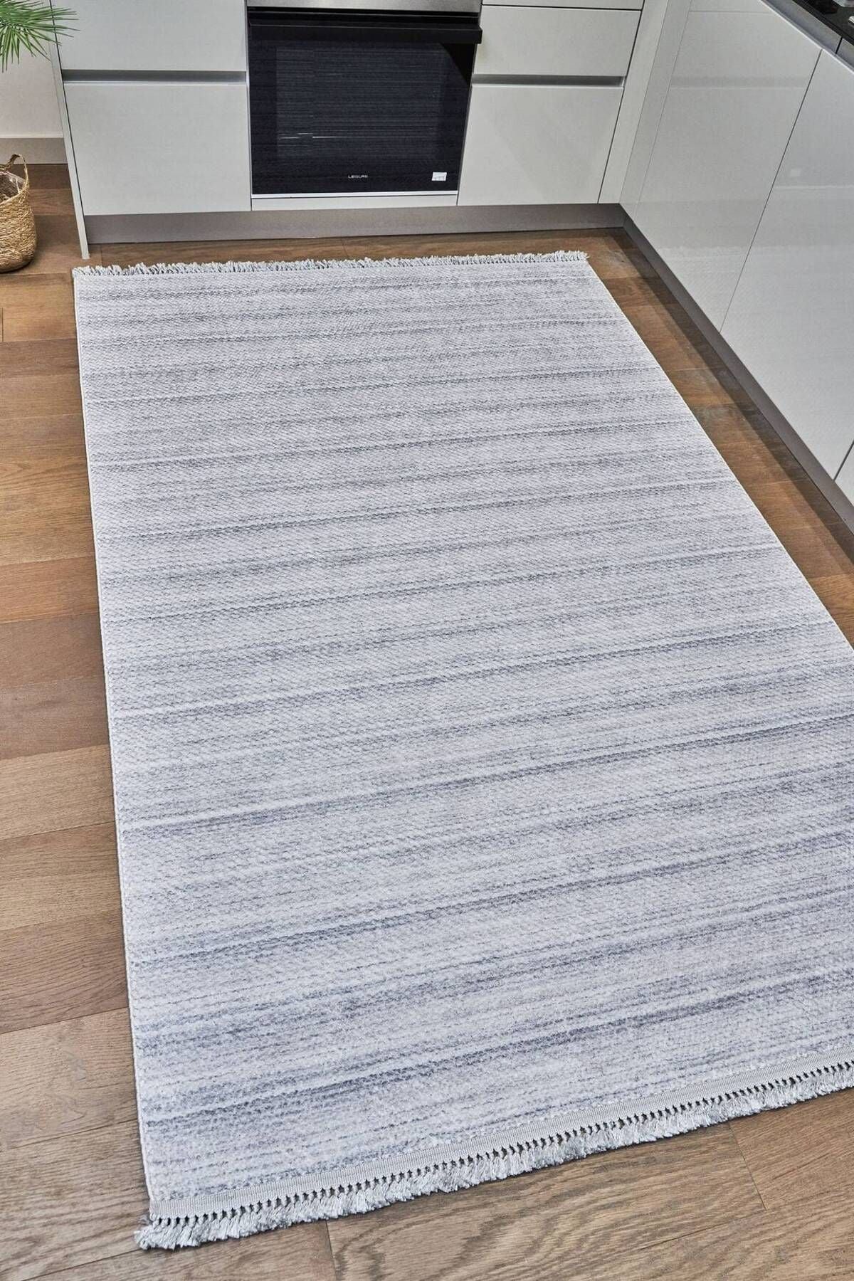 Monet 2314 Koyu Gri Modern Bukle Makine Halısı