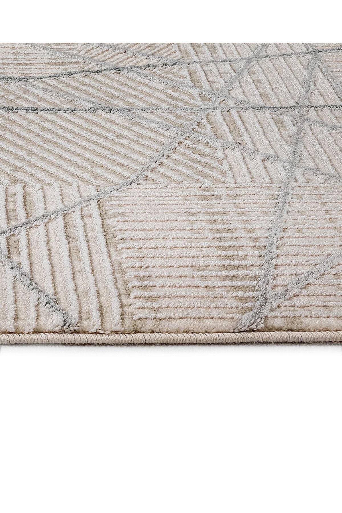 Moda 1080 Bej Geometrik Modern Halı