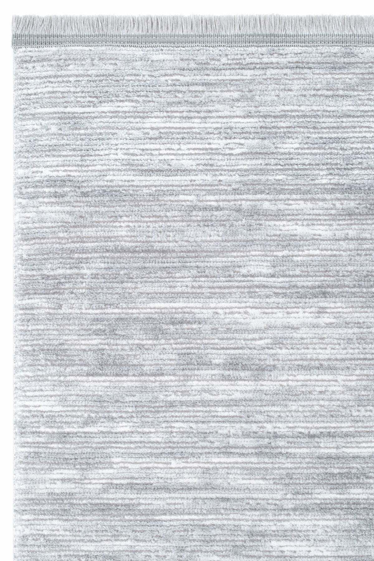 Nova 1123 Gri Yumuşak Ve Parlak Tuşeli Modern Kesme Halı