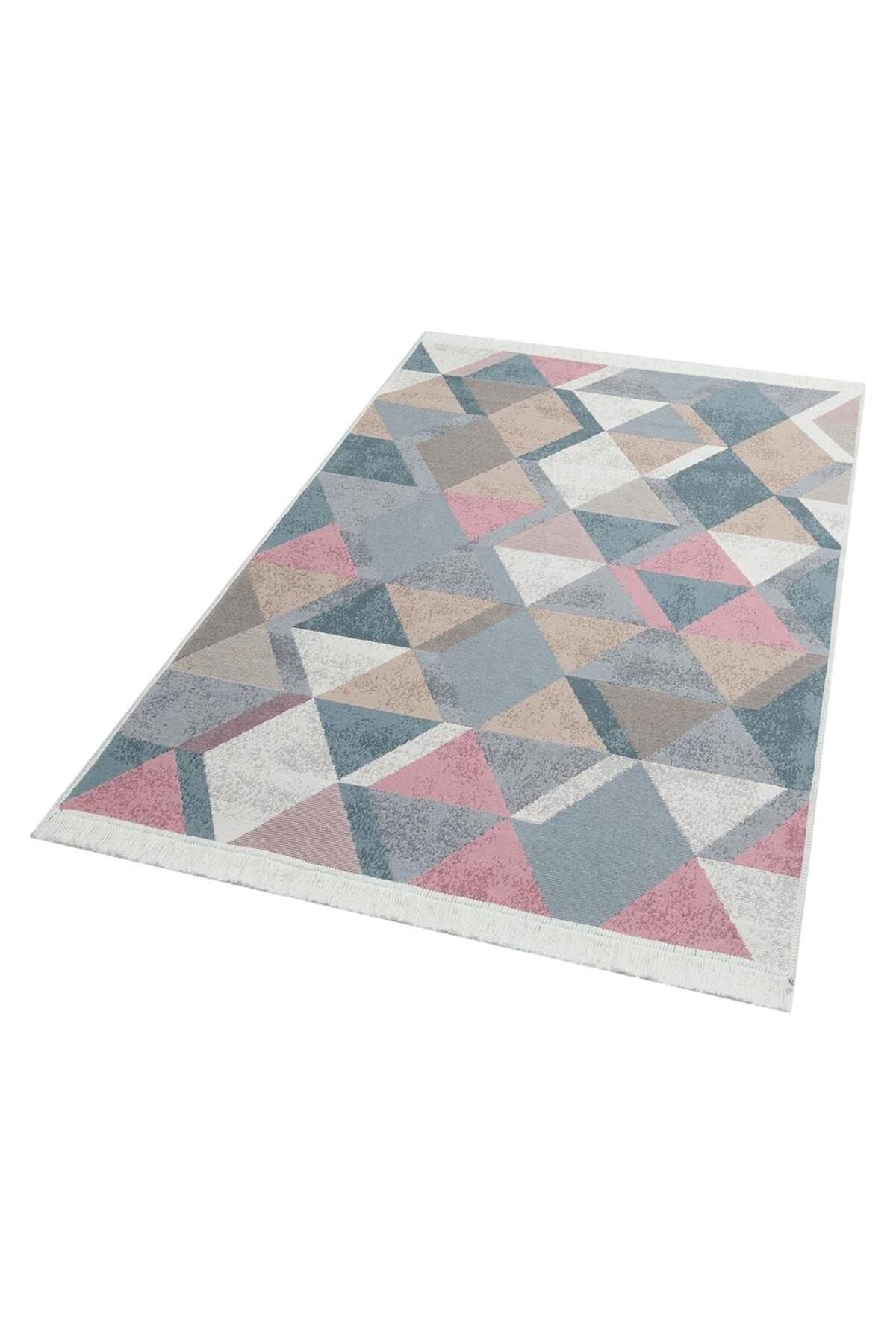 Yıkanabilir Çift Taraflı Modern Desenli Dokuma Kilim