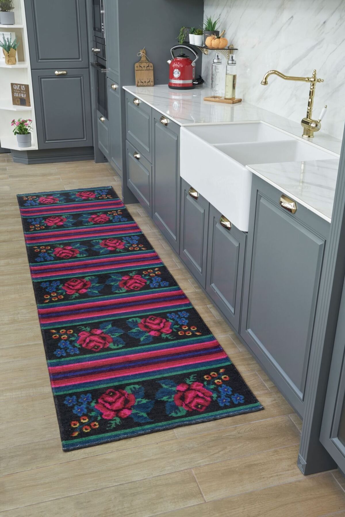 Gravity 2306 Siyah Dekoratif Halı, Kilim