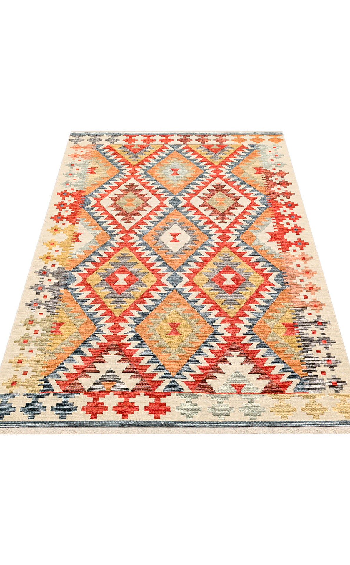 Nomad NMD 09 Çok Renkli - Çift Taraflı Yıkanabilir Kilim | Otantik Kilim