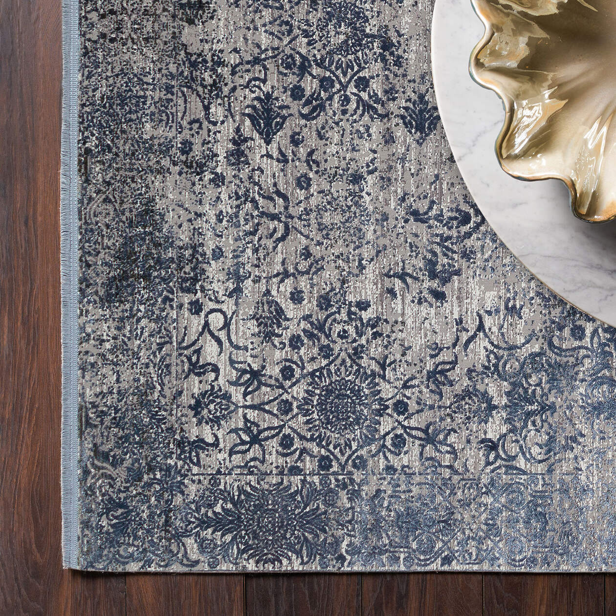 FRESCO DYED FSD 01 Marine - Eskitme Dokulu Işıltılı Salon Halısı