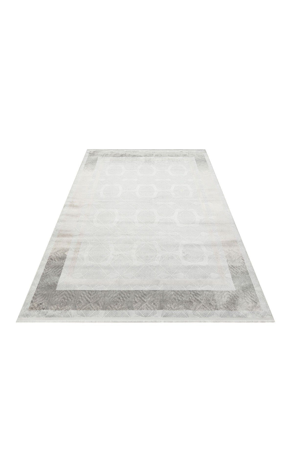 ST 103 GREY BEIGE - SATEEN - Yıkanabilir Kaymaz Tabanlı Hav Vermez Sık Dokuma Modern Halı