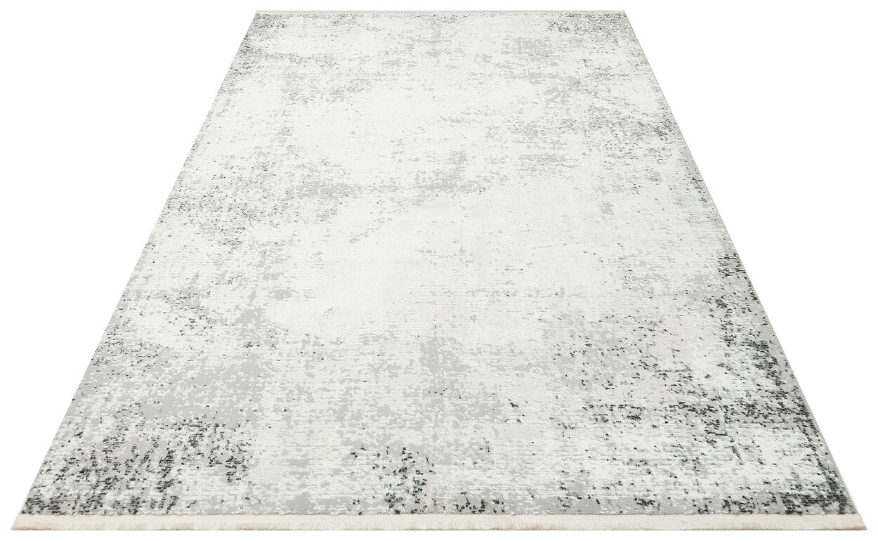 LGS 05 CREAM GREY XW - LAGOS XW - Hav Toz Vermez Eskitme Desenli Modern Makine Halısı