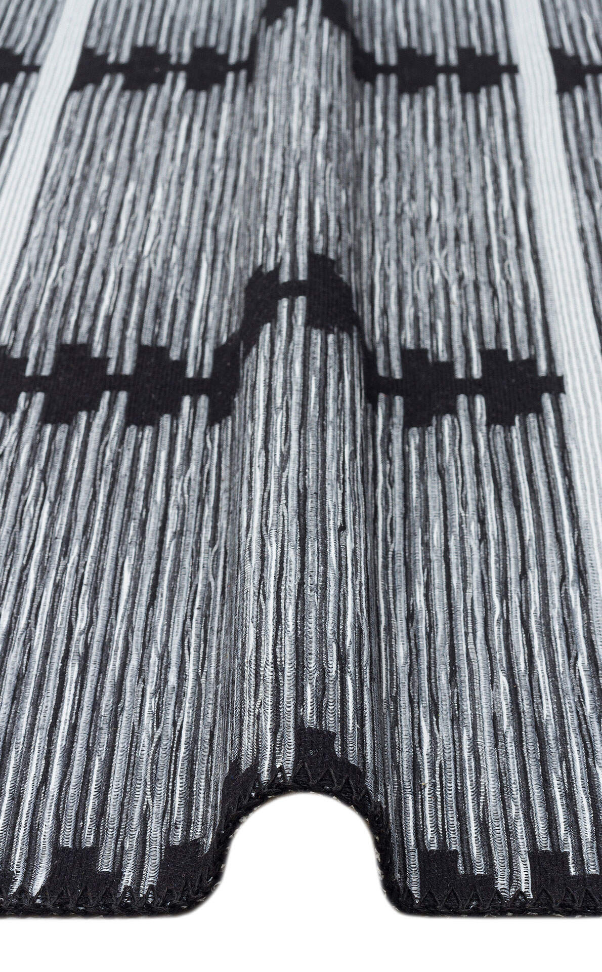 Arya Craft ARC 01 Beyaz Siyah - Yıkanabilir Çift Taraflı Modern Dokuma Kilim