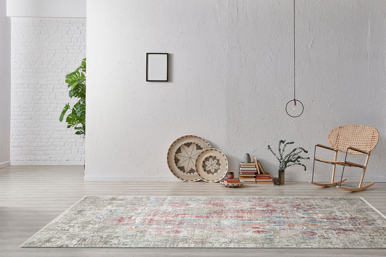 FRESCO XW FS 09 Çok Renkli - Işıltılı Dokuma Bambu Viskon Salon Halısı