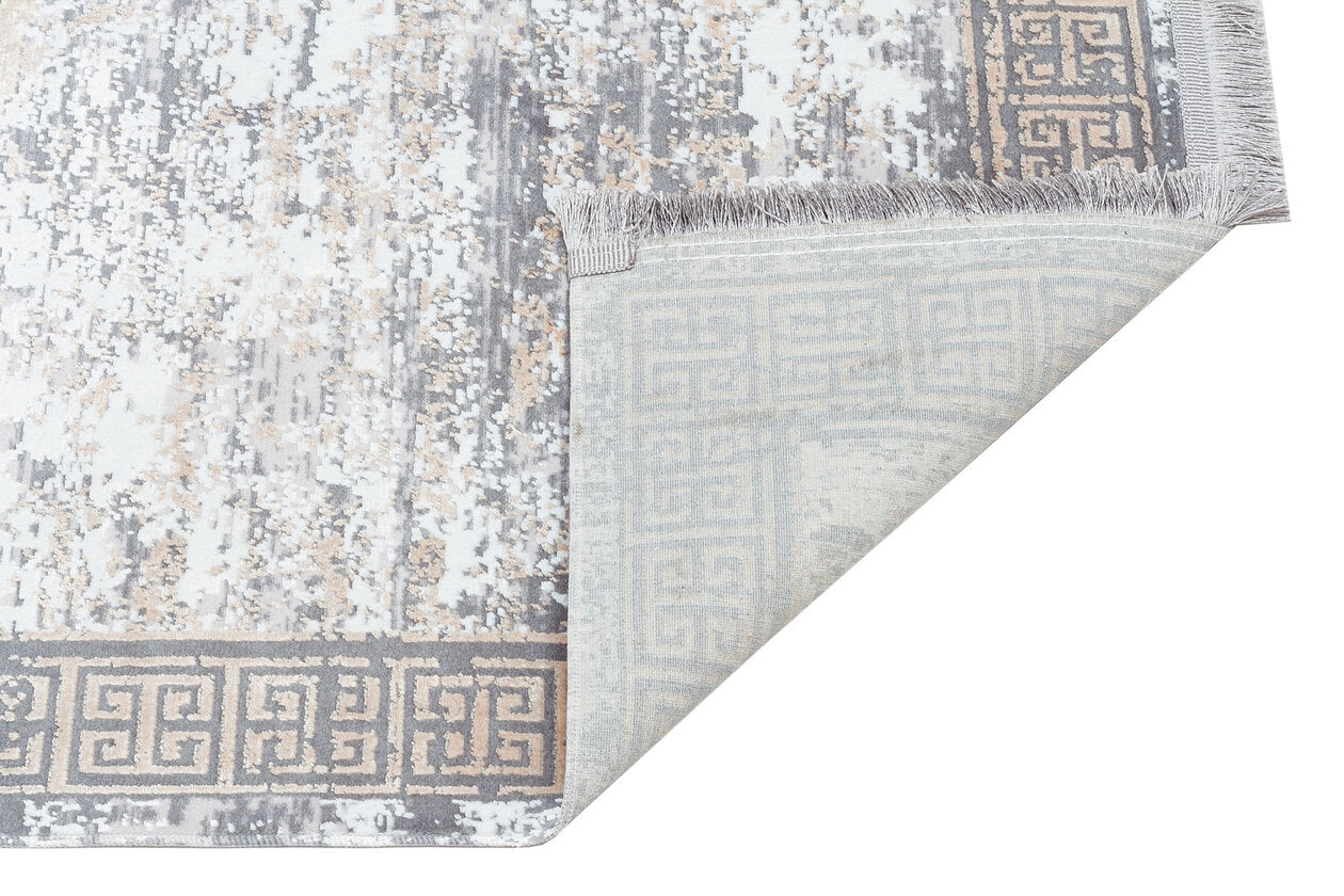 ST 12 BEIGE GOLD XW - SATEEN - Hav Toz Vermez Yıkanabilir Kaymaz İnce Dokuma Modern Halı