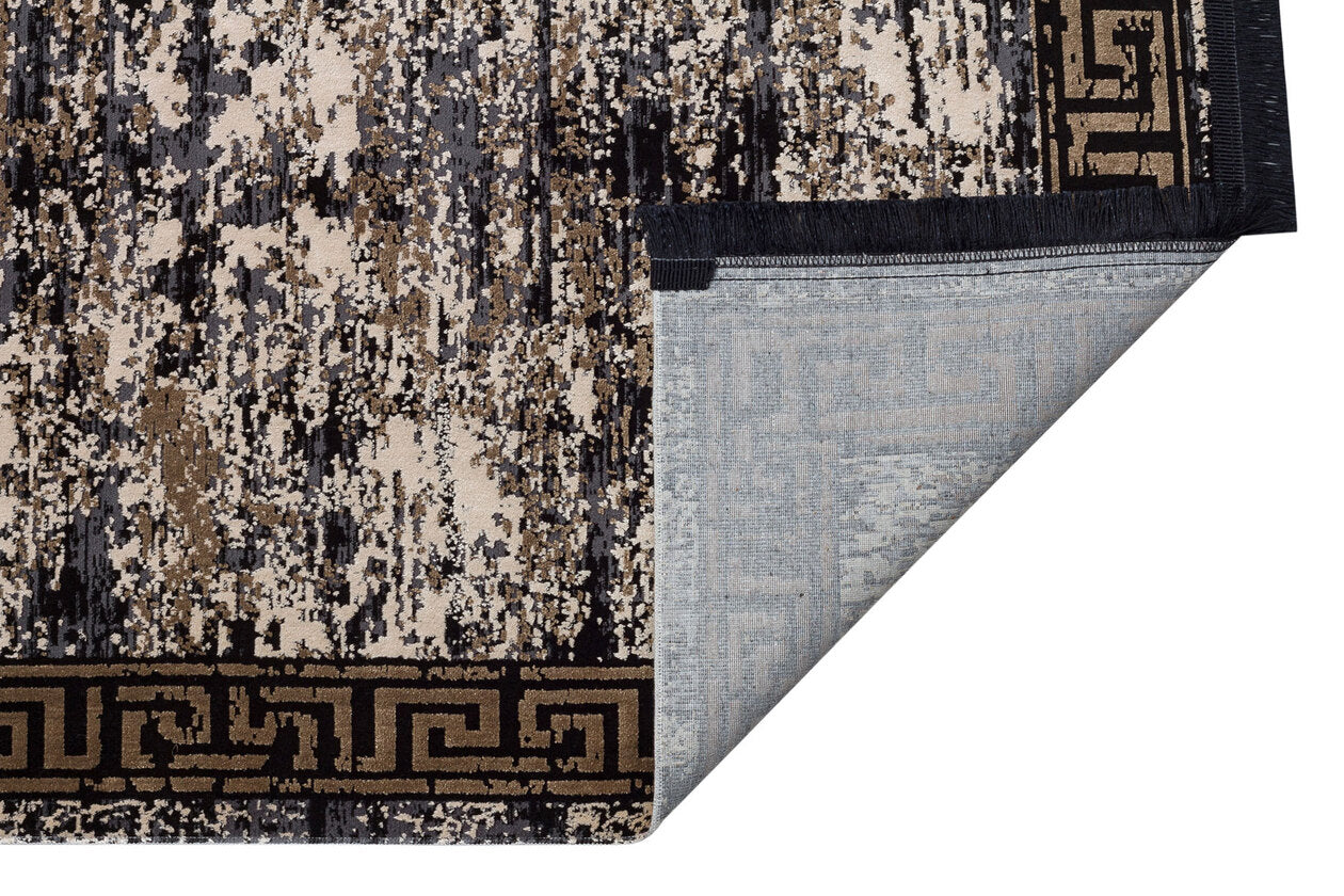 ST 12 BLACK VIZON XW - SATEEN - Hav Toz Vermez Yıkanabilir Kaymaz İnce Dokuma Modern Halı
