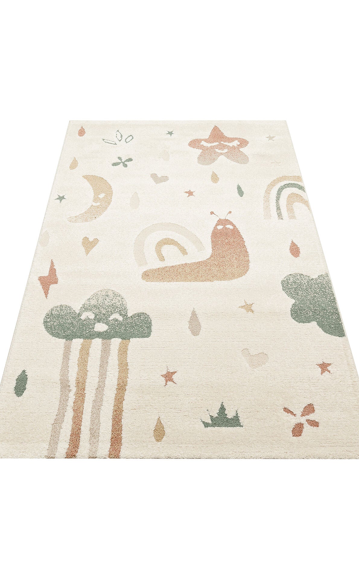 PCL 06 CREAM MULTY - PICCOLO - Pastel Renkli Hav ve Toz Vermeyen Çocuk Halısı