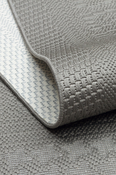 Mono MNO LUX 02 Antrasit - Yıkanabilir Kaymaz Kilim Halı