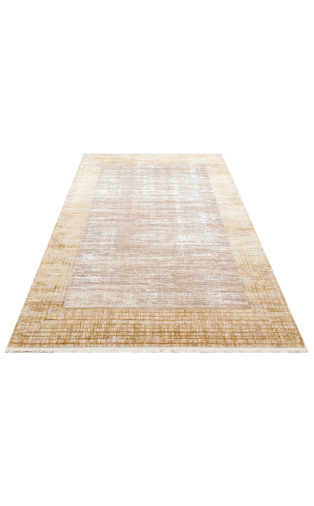 FRESCO DYED FSD 02 Bej Gold - Eskitme Dokulu Işıltılı Salon Halısı
