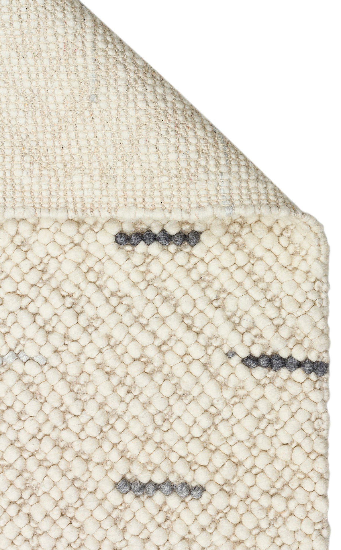 JD 06 ANTRASIT GREY - JADE - Naturel Kazak Örgü Desenli El Dokuma Örgü Halı