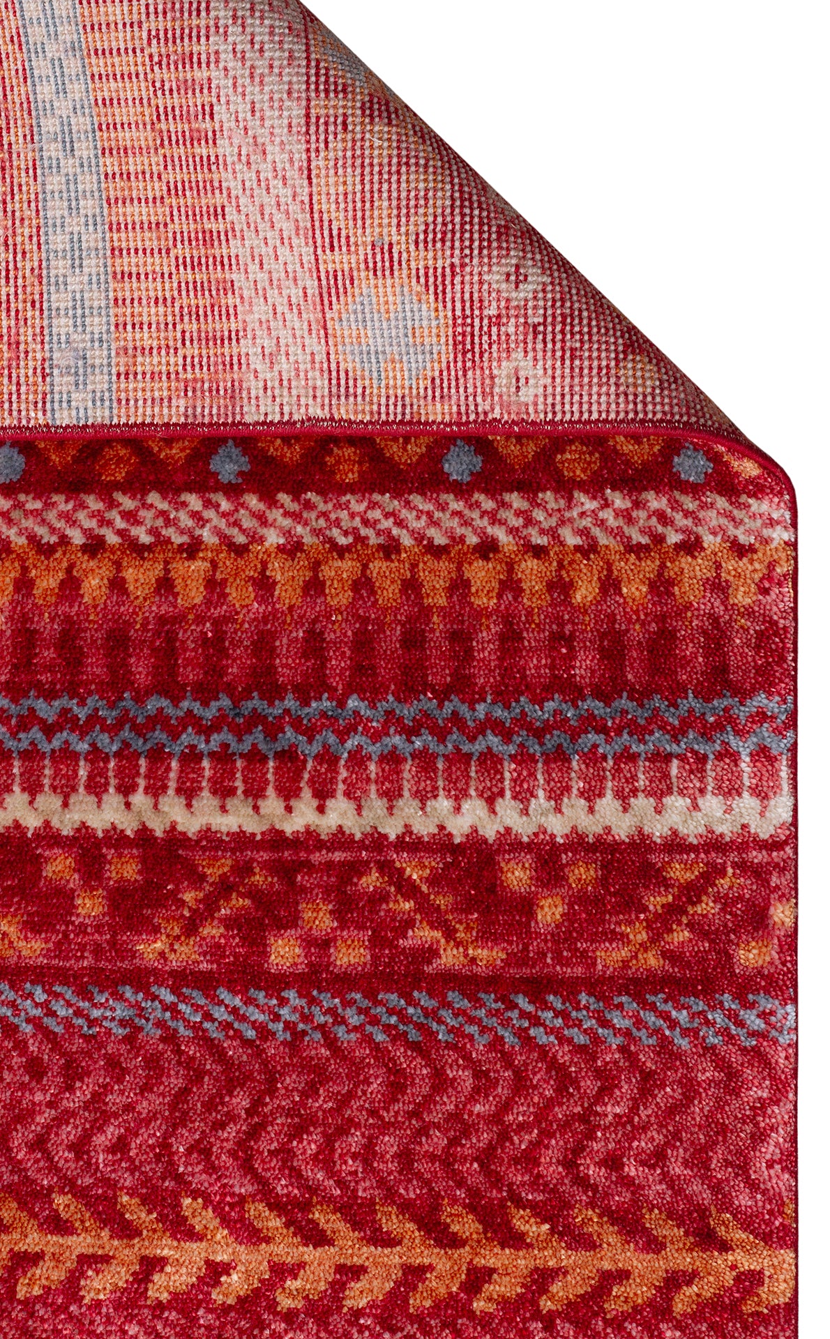 ZR 19 RED MULTY - ZARA - Otantik Desenli El Emeği ile Üretilen Modern Uşak Halısı