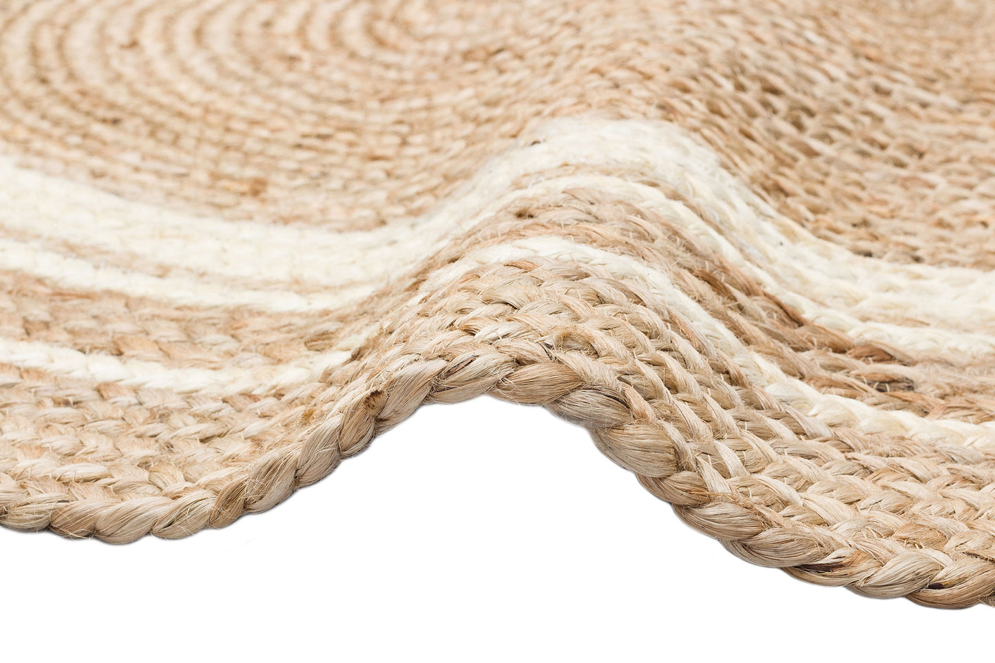 ECH 01R NATURAL WHITE - JUNO - El Dokuma Naturel Jüt Hasır Halı