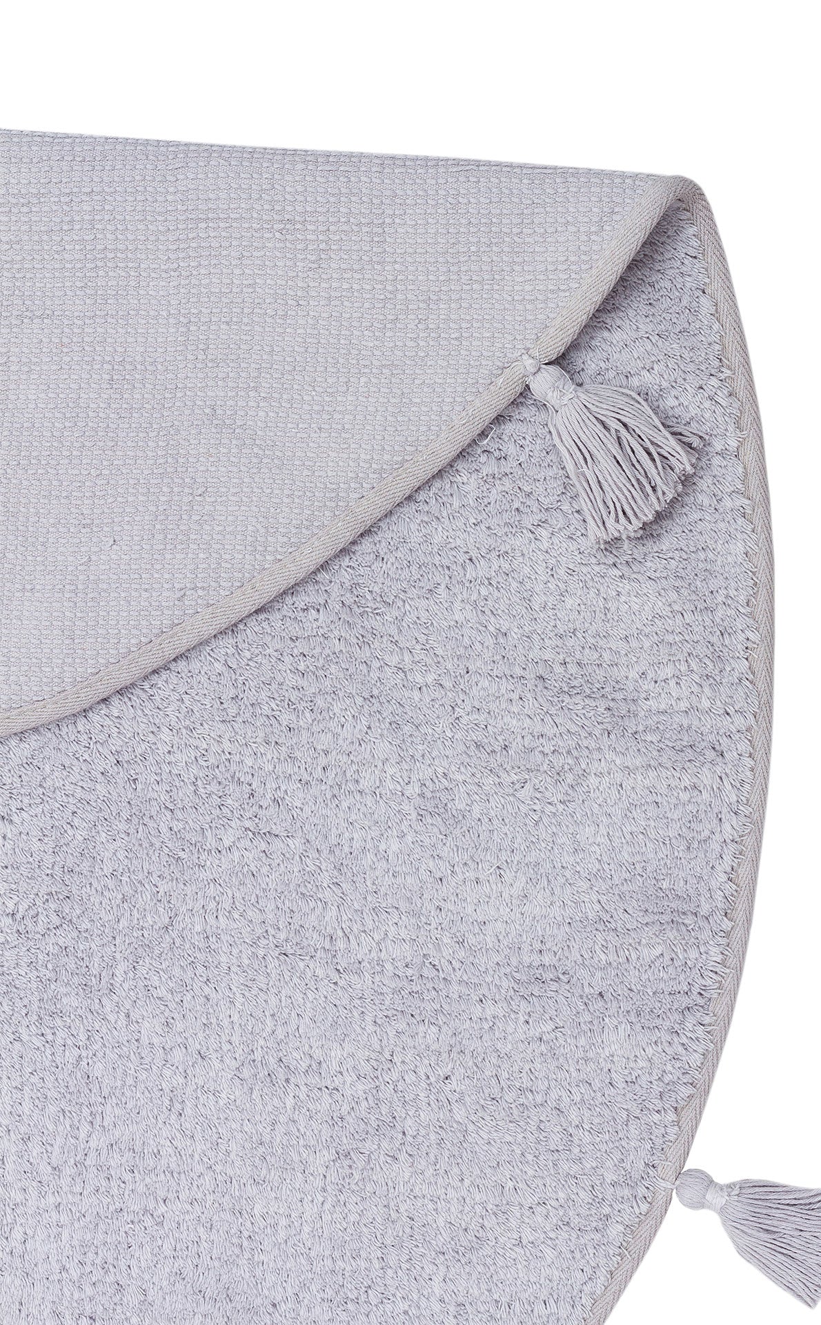 Cotton Boon CBN Plain Gri - Yıkanabilir Kaymaz Naturel Pamuk Bebek Halısı