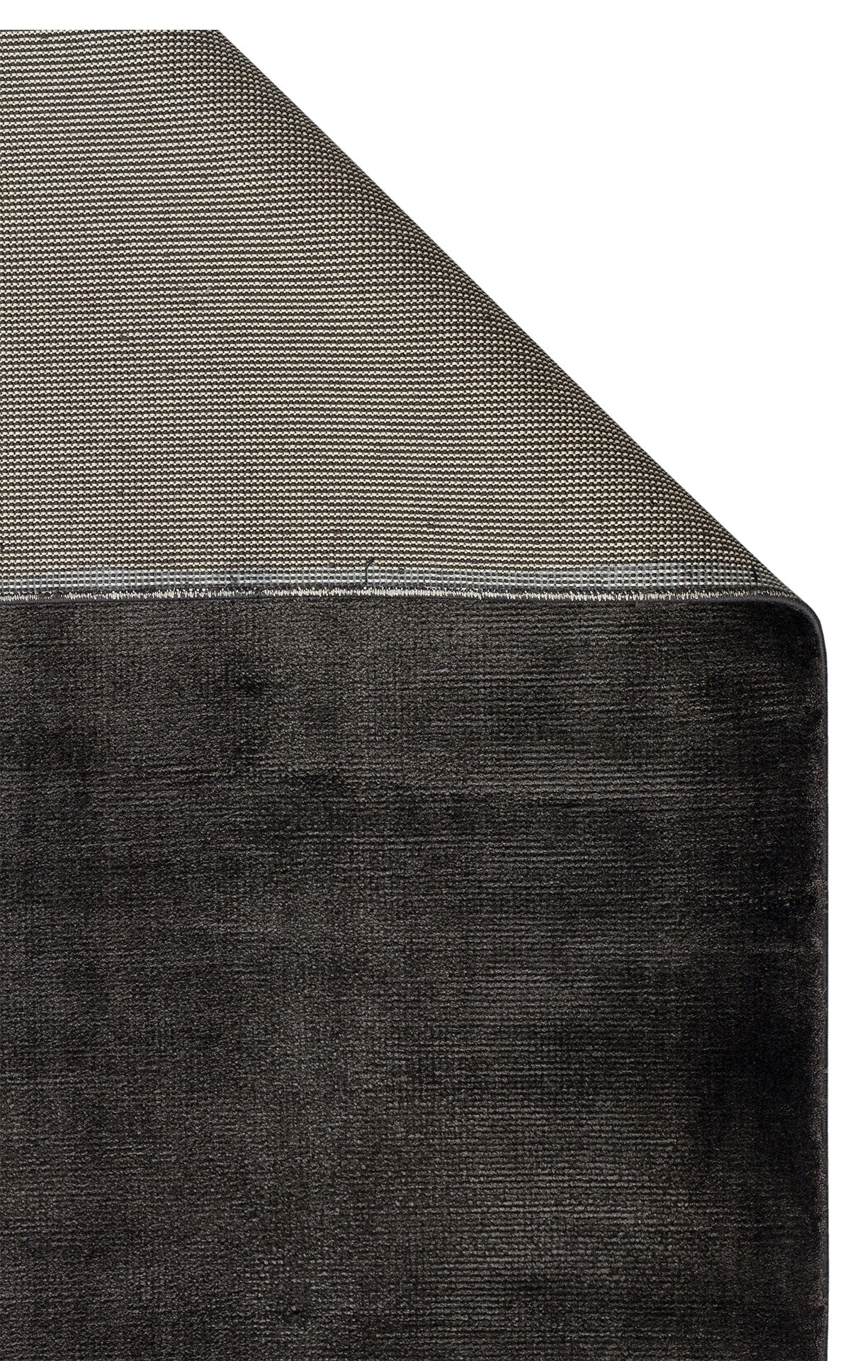 VT PLAIN CHARCOAL - VELVET - Düz Renk El Emeği ile Özel Tezgahlarda Üretilen Viskon Uşak Halısı