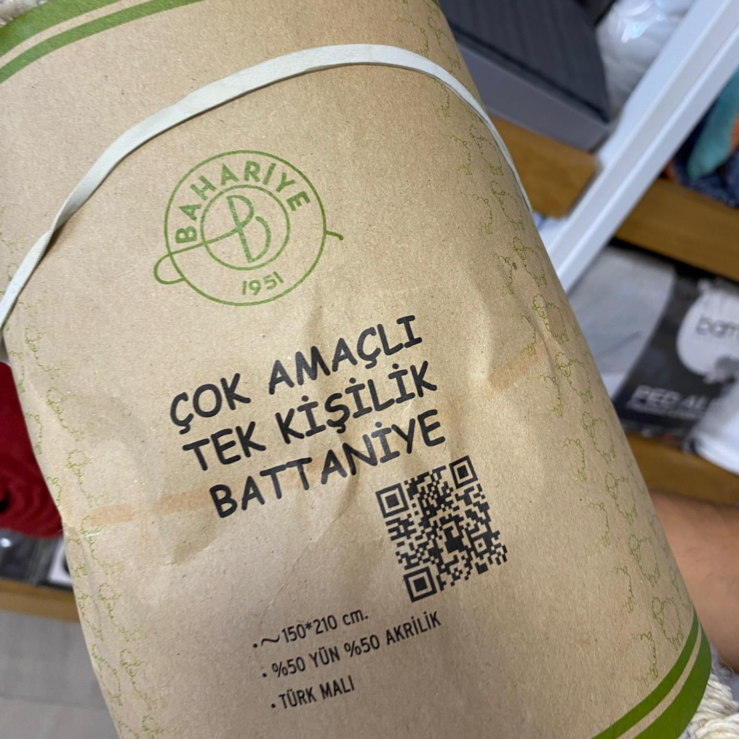 Bahariye Çok Amaçlı Tek Kişilik Battaniye Krem/Gri 150 x 210