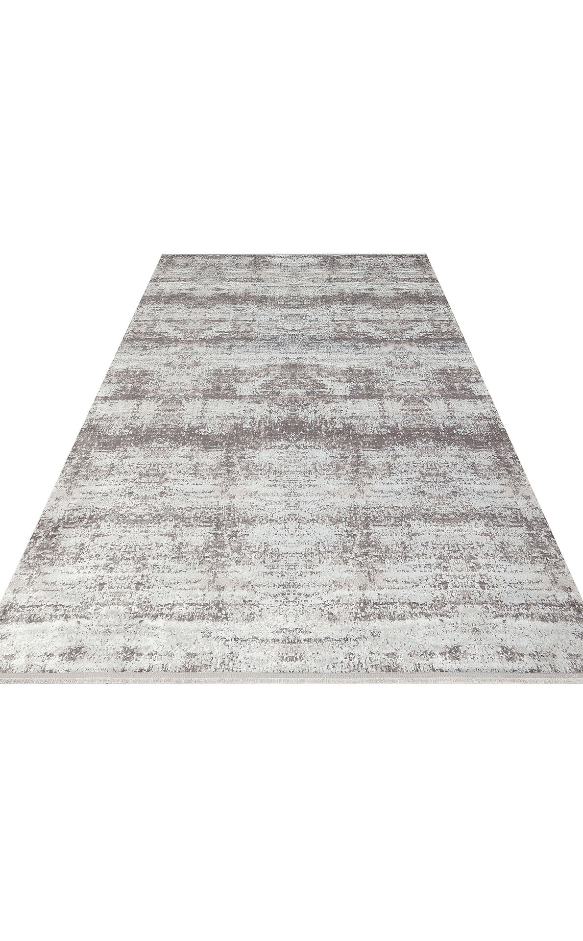 ST 112 GREY - SATEEN - Yıkanabilir Kaymaz Tabanlı Hav Vermez Sık Dokuma Modern Halı