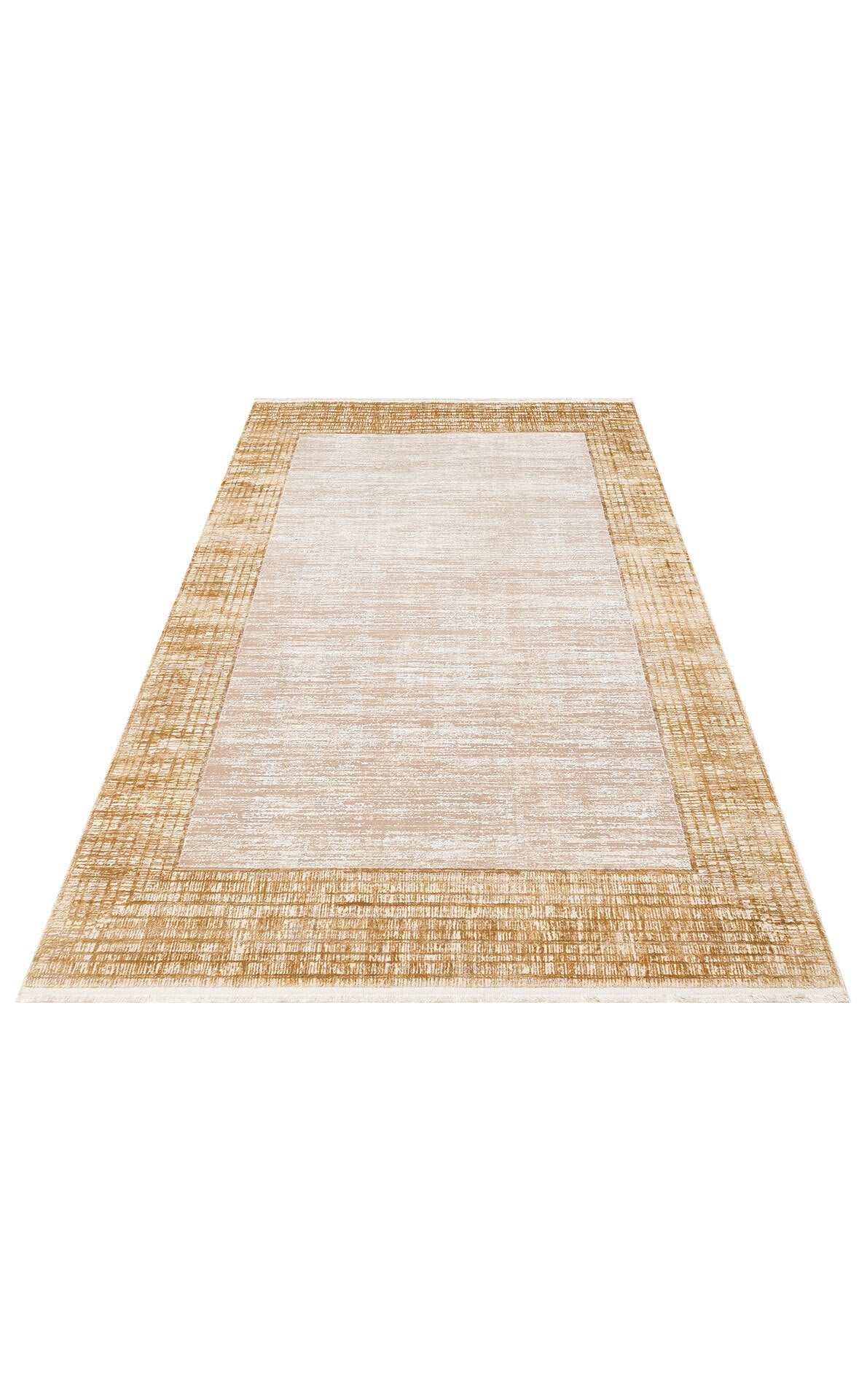 FRESCO DYED FSD 02 Bej Gold - Eskitme Dokulu Işıltılı Salon Halısı