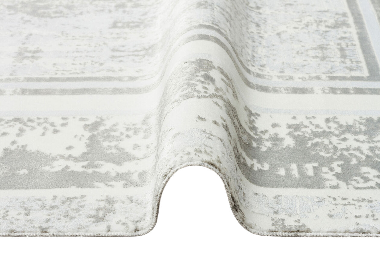 ST 17 SILVER XW - SATEEN - Hav Toz Vermez Yıkanabilir Kaymaz İnce Dokuma Modern Halı