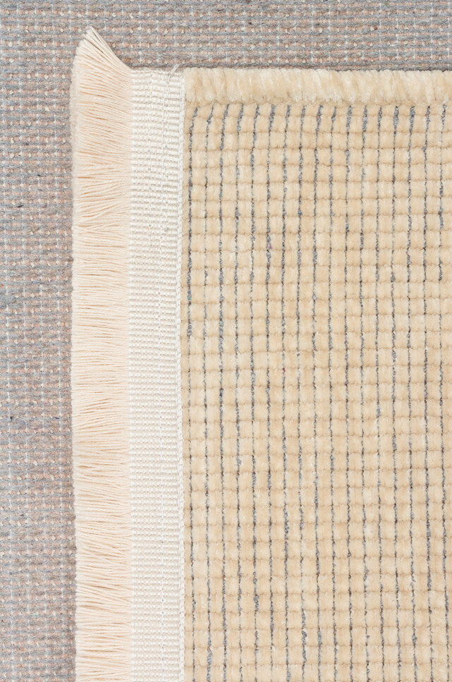 Liza LIZ 01 Bej - Düz Pamuk Dokulu Kilim Kaymaz Tabanlı, Yıkanabilir, Modern Uzun Ömürlü Kilim