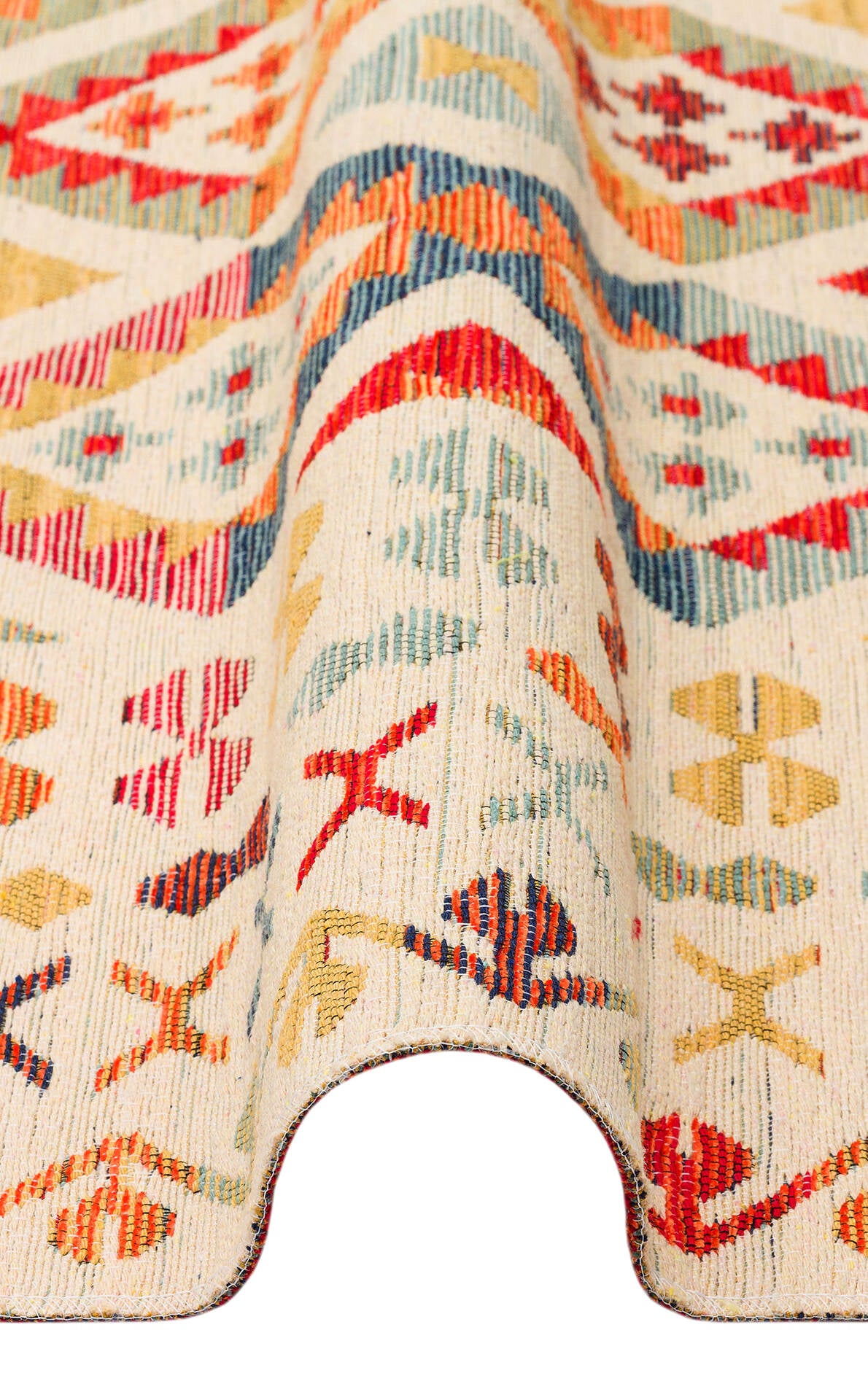 Nomad NMD 08 Çok Renkli - Çift Taraflı Yıkanabilir Kilim | Otantik Kilim