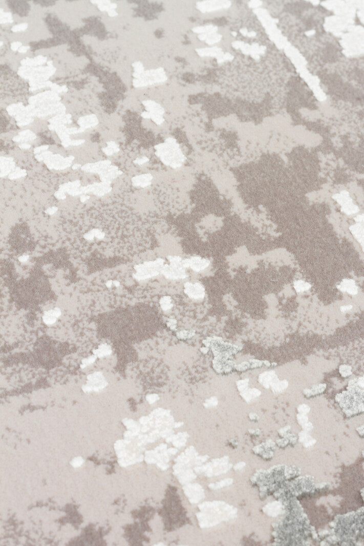 FRESCO XW FS 35 Gri Bej - Eskitme Dokulu Işıltılı Salon Halısı