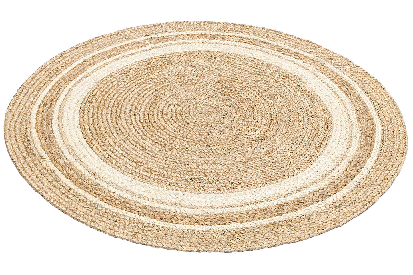 ECH 01R NATURAL WHITE - JUNO - El Dokuma Naturel Jüt Hasır Halı