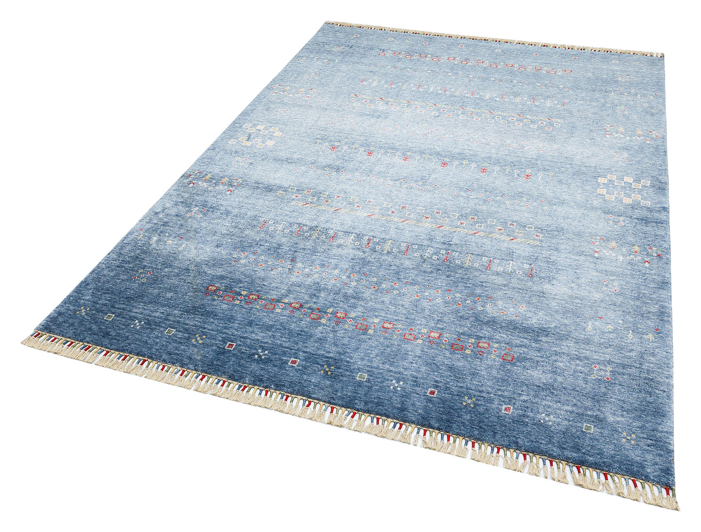 ZR 06 BLUE - Otantik Desenli El Emeği ile Üretilen Modern Uşak Halısı