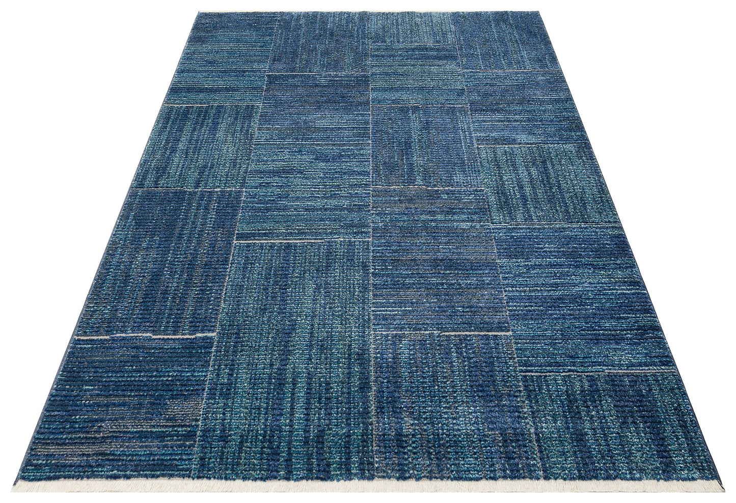 LT 02 NAVY - LOTTO - Hav Toz Vermez Modern Sade Desenli Makine Halısı