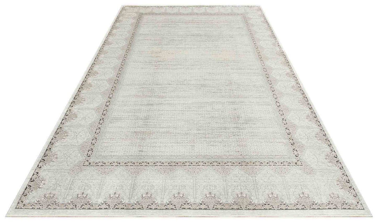 MHL 06 CREAM GREY - MAHAL - Klasik Desenli Yüksek Kalite Sık Dokuma Salon Halısı