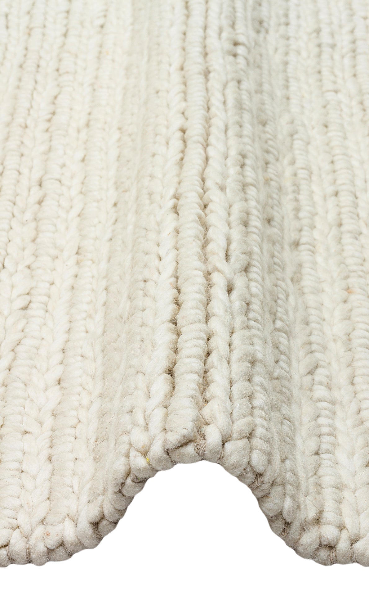 JD 07 WHITE - JADE - Naturel Kazak Örgü Desenli El Dokuma Örgü Halı