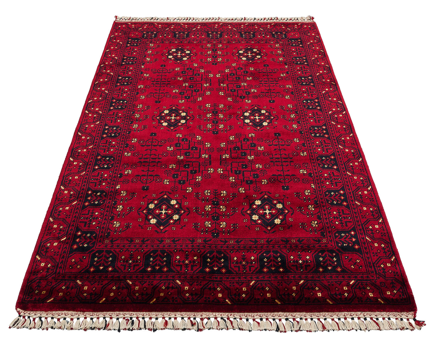 959 RED - NOSTALJI - Afgan / Yağcıbedir El Emeği ile Özel Tezgahlarda Tensel Uşak Halısı