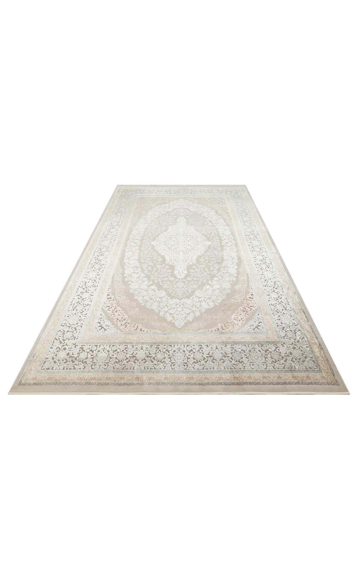 MHL 08 CREAM GREY - MAHAL - Klasik Desenli Yüksek Kalite Sık Dokuma Salon Halısı
