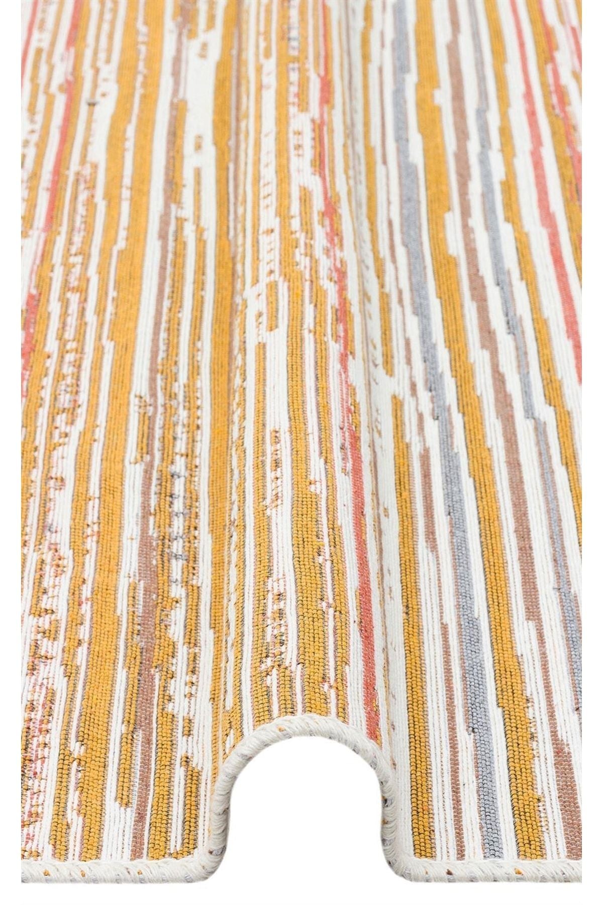 ARYA AR 35 Çok Renkli - Yıkanabilir Çift Taraflı Modern Desenli Dokuma Kilim