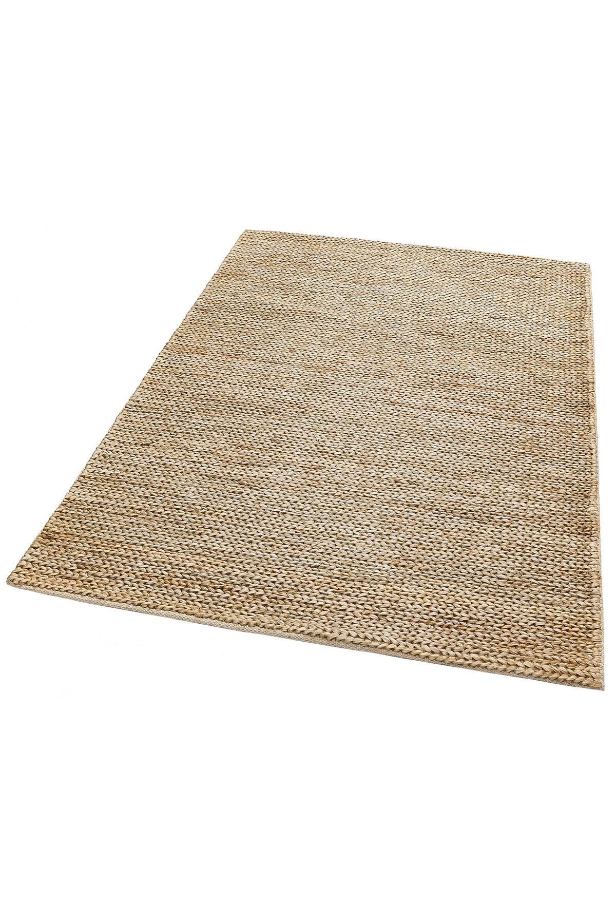 El Dokuma Naturel Jüt Hasır Halı