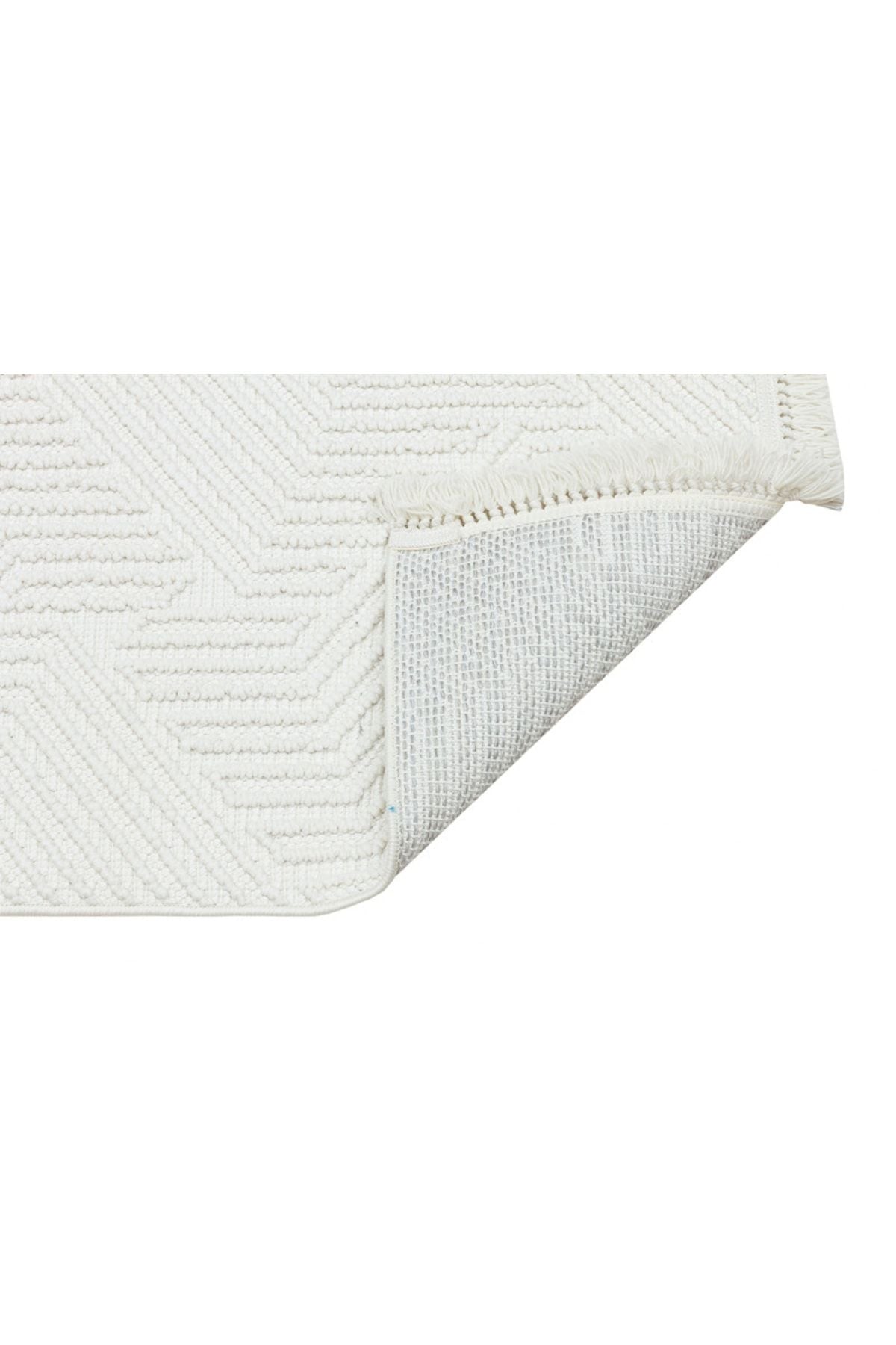 Halı 8591 Ekru Modern Bukle Halı